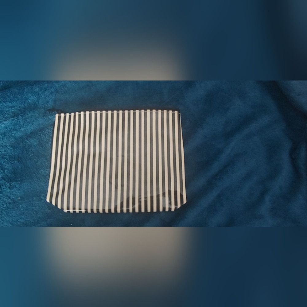 Vintage black and white stripe bag